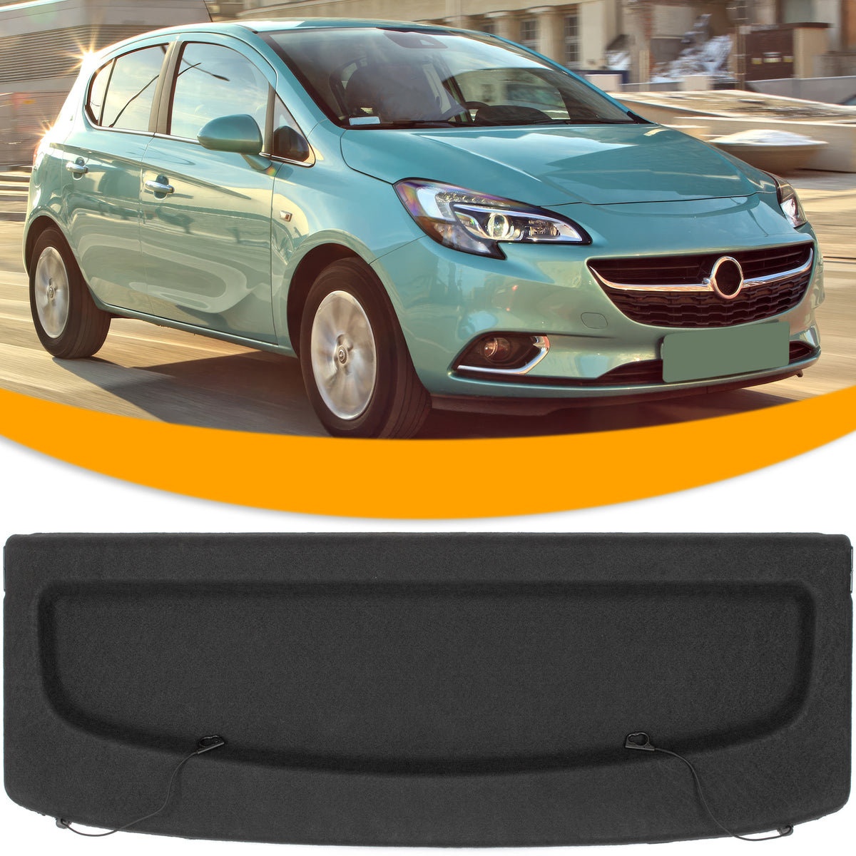 Opel Corsa D 06-14 E 14-19 5-OS Półka bagażnika CZARNA