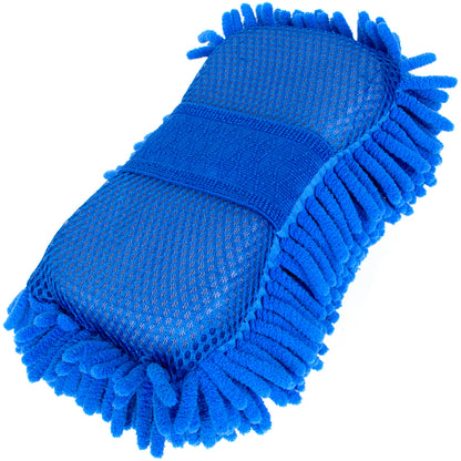 M MODECAR Gąbka do ręcznego mycia pojazdów Z MIKROFIBRY 25x15x6cm 90g NIEBIESKA