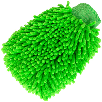 M MODECAR Rękawica do mycia Chenille 20x28cm Kolor MIX ZIELONA/SZARA