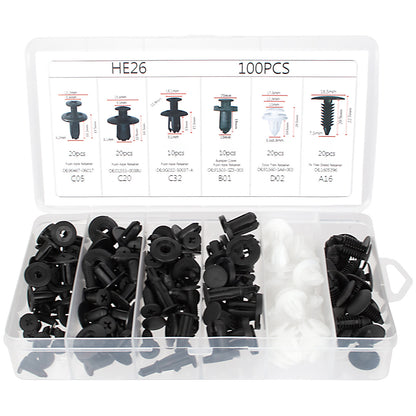 M MODECAR Zestaw spinek kołków samochodowych 100PCS